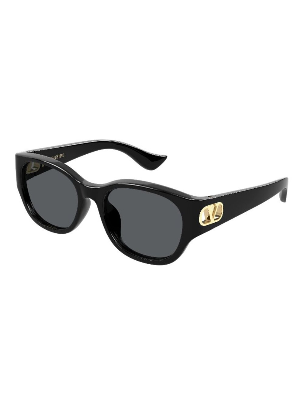 New Valentino Women's Sunglasses Black Grey Lens Injected Frame VG0039SK 001 55
